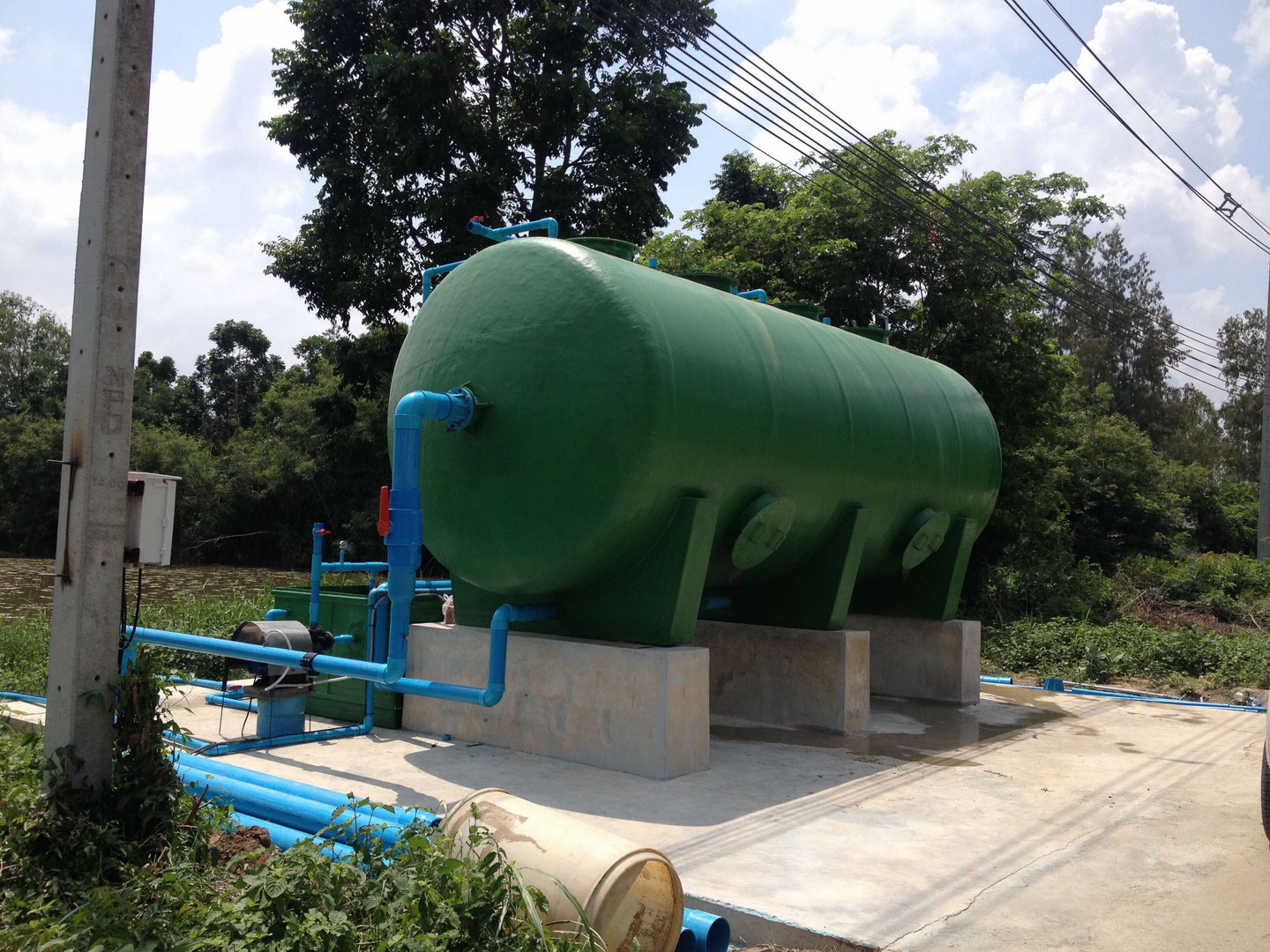 ชุดถังกรองแก๊สใช้กับเครื่องผลิตไฟฟ้าไบโอแก๊ส 50 KW - 500KW